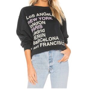 Anine Bing | City Love Sweatshirt in Charcoal